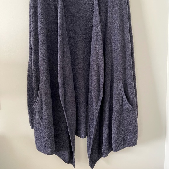 Barefoot Dreams Cozy Chic Lite Slate Blue Open Front Cardigan Size S/M - Picture 2 of 11